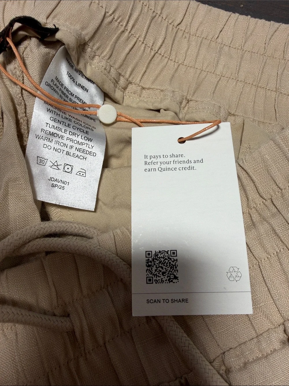 100% European Linen Wide Leg Pants - XL - Picture 11 of 12